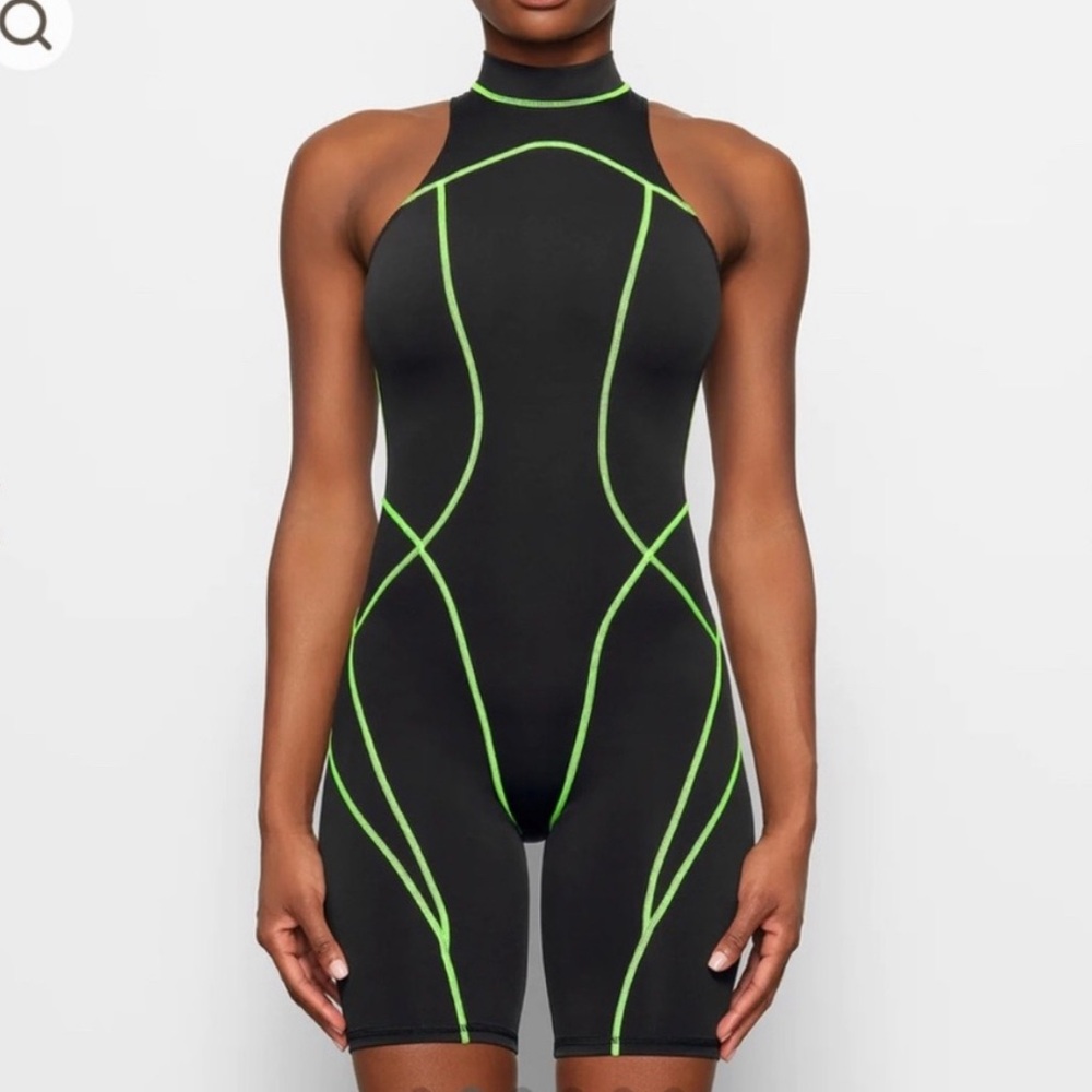 SKIMS Black and Green Jumpsuit